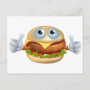 Hamburger-Cartoon Postkarte