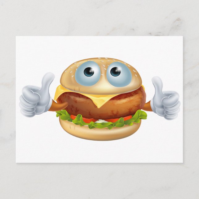 Hamburger-Cartoon Postkarte (Vorderseite)