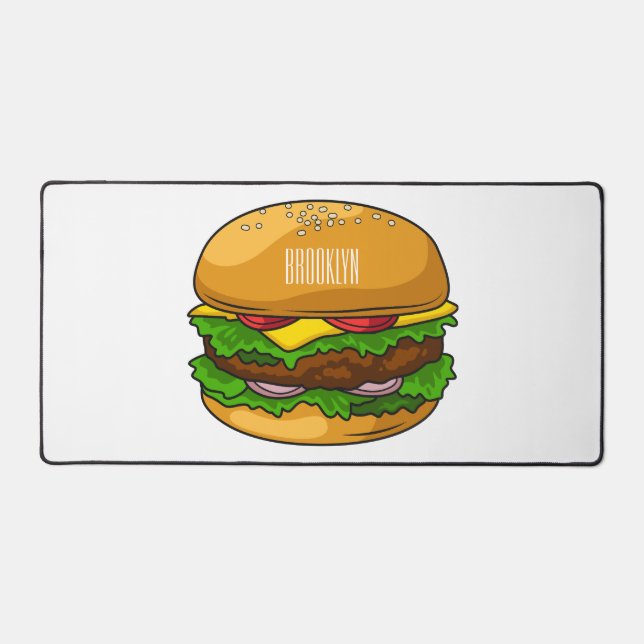 Hamburger Cartoon Schreibtischunterlage (Vorderseite)