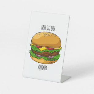 Hamburger Cartoon Sockelschild