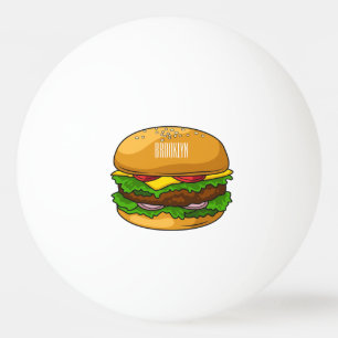 Hamburger Cartoon Tischtennisball