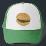 Hamburger Cheeseburger Burger Art Truckerkappe<br><div class="desc">Karo diesen lustigen Hamburger Hut und Karo in meinem Shop für mehr passende Artikel wie Tasse,  Aufkleber und mehr. Passen Sie dies mit einem Namen oder einem anderen Text an.</div>