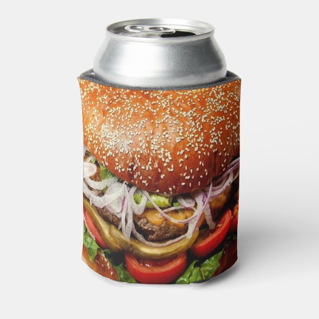Hamburger Cheeseburger Dosenkühler (Kanne Rückseite)