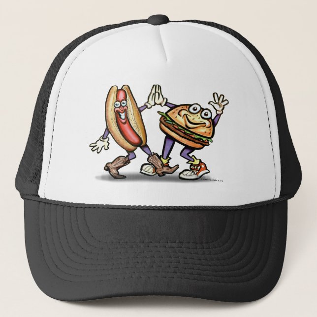 Hamburger des Würstchen-n Truckerkappe (Vorderseite)