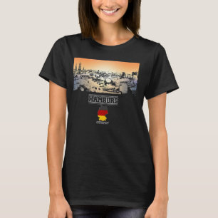 Hamburger Deutschland Skyline Vacation Souvenir St T-Shirt