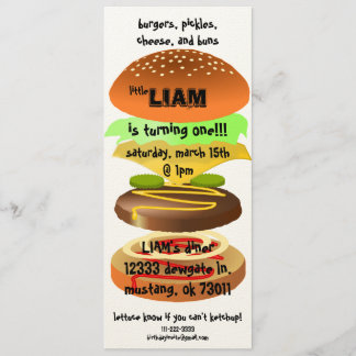 Hamburger / Diner Invitation d'anniversaire
