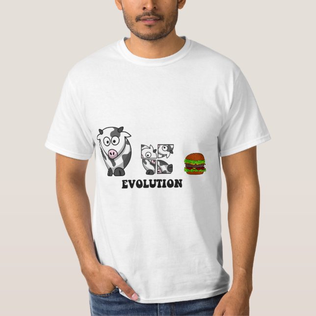 Hamburger-Evolution T-Shirt (Vorderseite)