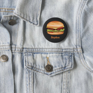 Hamburger Fast Food Illustration mit Individuelle Button