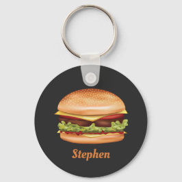 Hamburger Fast Food Illustration mit Individuelle Schlüsselanhänger