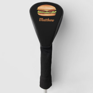 Hamburger-Fast-Food-Illustration mit individuellem Golf Headcover