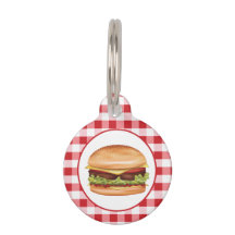 Hamburger Fast Food Illustration über Red Gingham
