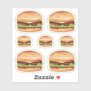 Hamburger Fast Food Illustrationen Aufkleber