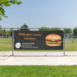 Hamburger Fast Food Restaurant oder Abendessen nac Banner