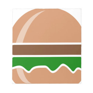 Hamburger Fastfood ein Sandwich Notizblock