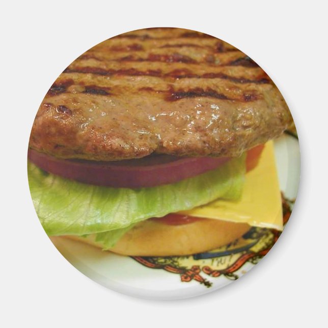 Hamburger Fleisch Patty Patties Lettuce Tomaten Bu Magnet (Vorne)