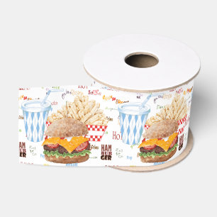 Hamburger Fries Fast Food GRILLEN Diner Ripsband
