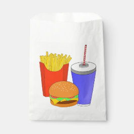 Hamburger & Fries Mahlzeit Geschenktasche Geschenktütchen