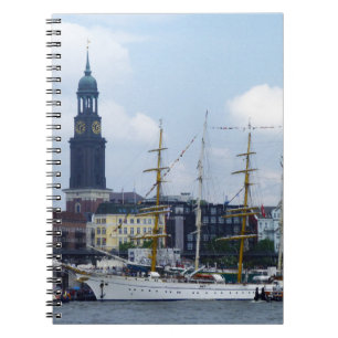 Hamburger Hafen Hafen Michel Deutschland Schiffe Notizblock
