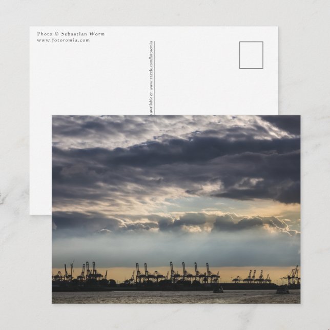 Hamburger Hafen Postkarte (Vorne/Hinten)
