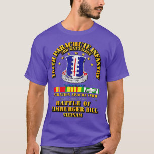 Hamburger Hill 3. Bn 187. Infanterie w Svc Ribbons T-Shirt