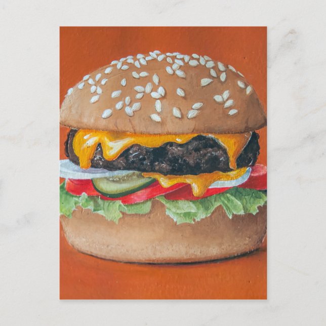 Hamburger Illustration Postkarte (Vorderseite)