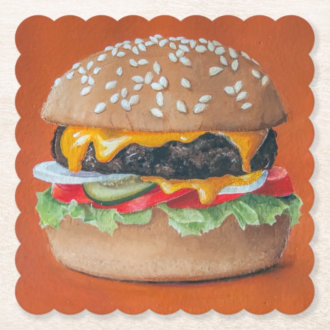 Hamburger Illustrationspapier-Untersetzer Untersetzer (Vorderseite)