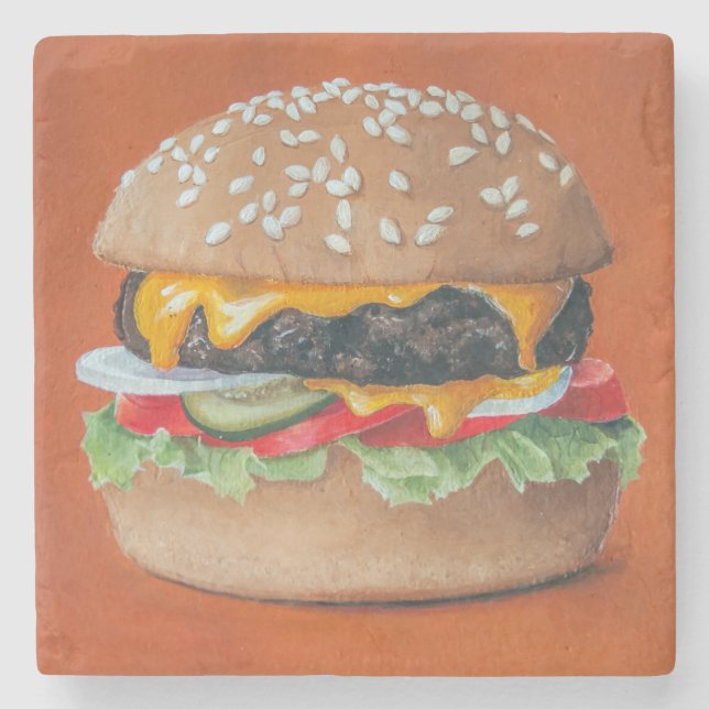 Hamburger Illustrationsstein Untersetzer (Vorderseite)