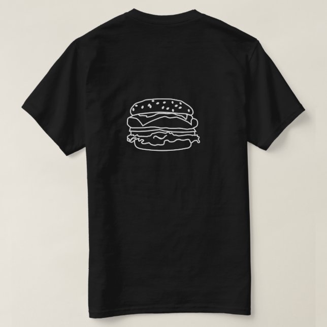 Hamburger Kontur Schwarzer T - Shirt (Design Rückseite)
