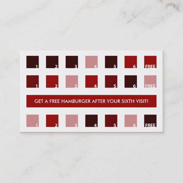 HAMBURGER Kundenzufriedenheit (Mod-Quadrate) Treuekarte (Vorderseite)