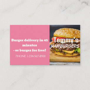 Hamburger-Lieferrabatt-Angebot Visitenkarte