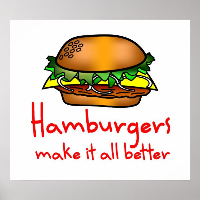 Hamburger Lover Poster (Vorne)