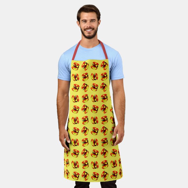 Hamburger Muster Schürze (Getragen)