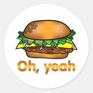 Hamburger Oh, ja Runder Aufkleber