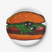 Hamburger-Papierplatte