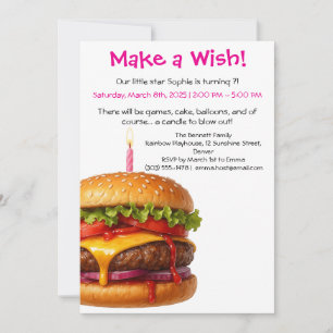 Hamburger Party-Cookie   Kindergeburtstag Einladung
