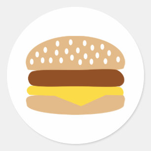 Hamburger Runder Aufkleber