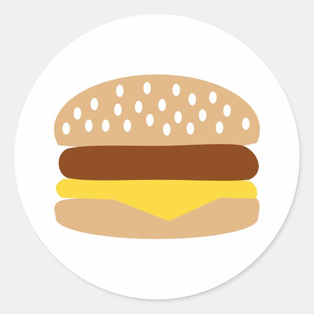 Hamburger Runder Aufkleber (Vorderseite)