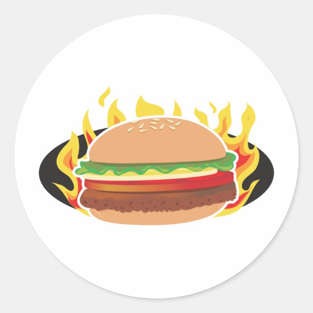 Hamburger Runder Aufkleber (Vorderseite)