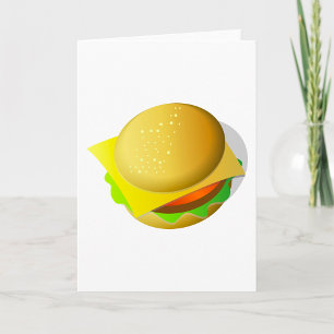 Hamburger savoureux Carte de voeux pour aliments à