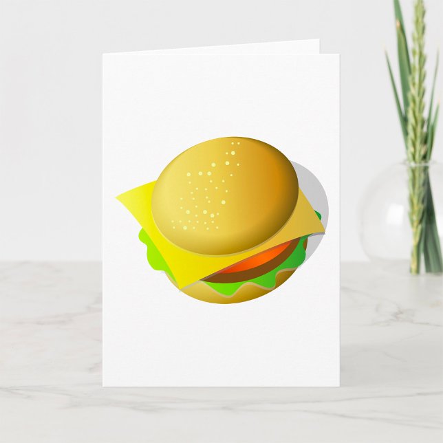 Hamburger savoureux Carte de voeux pour aliments à (Créateur téléchargé)