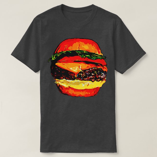 Hamburger Shirt Cheeseburger Hamburger Burger Fast (Design vorne)