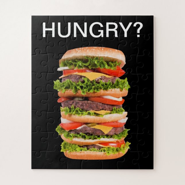 Hamburger Thema große Stückchen Puzzle (Vertikal)
