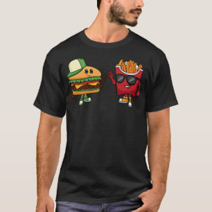 Hamburger und französisches Koch Gebäck, gebacken T-Shirt