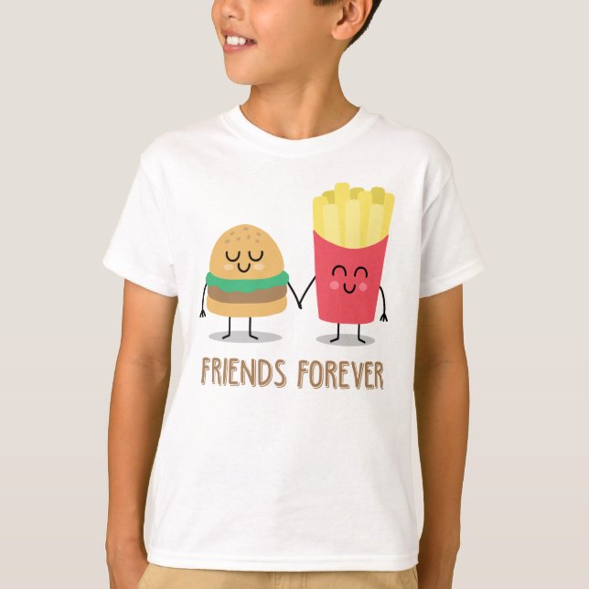 Hamburger und Friends Bester Freund T-Shirt (Vorderseite)