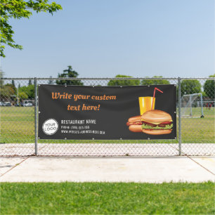 Hamburger- und Hotdog-Fast-Food-Restaurant individ Banner