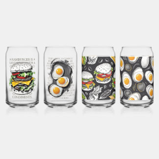 Hamburger Vintage Skizze von CallisC Arts ⭐ ⭐ ⭐ ⭐  Dosenglas
