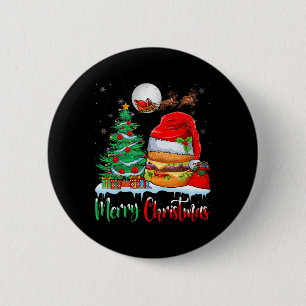 Hamburger Weihnachtsmannmütze Weihnachten - Frohe Button