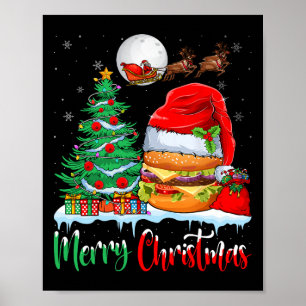 Hamburger Weihnachtsmannmütze Weihnachten - Frohe  Poster