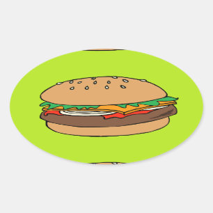 Hamburgeraufkleber Ovaler Aufkleber