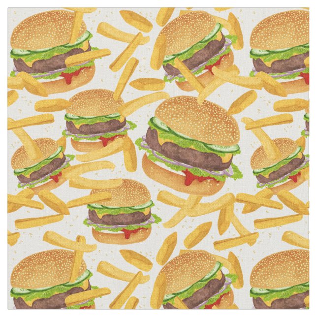 Hamburgers & Fries Stoff (Nahaufnahme)